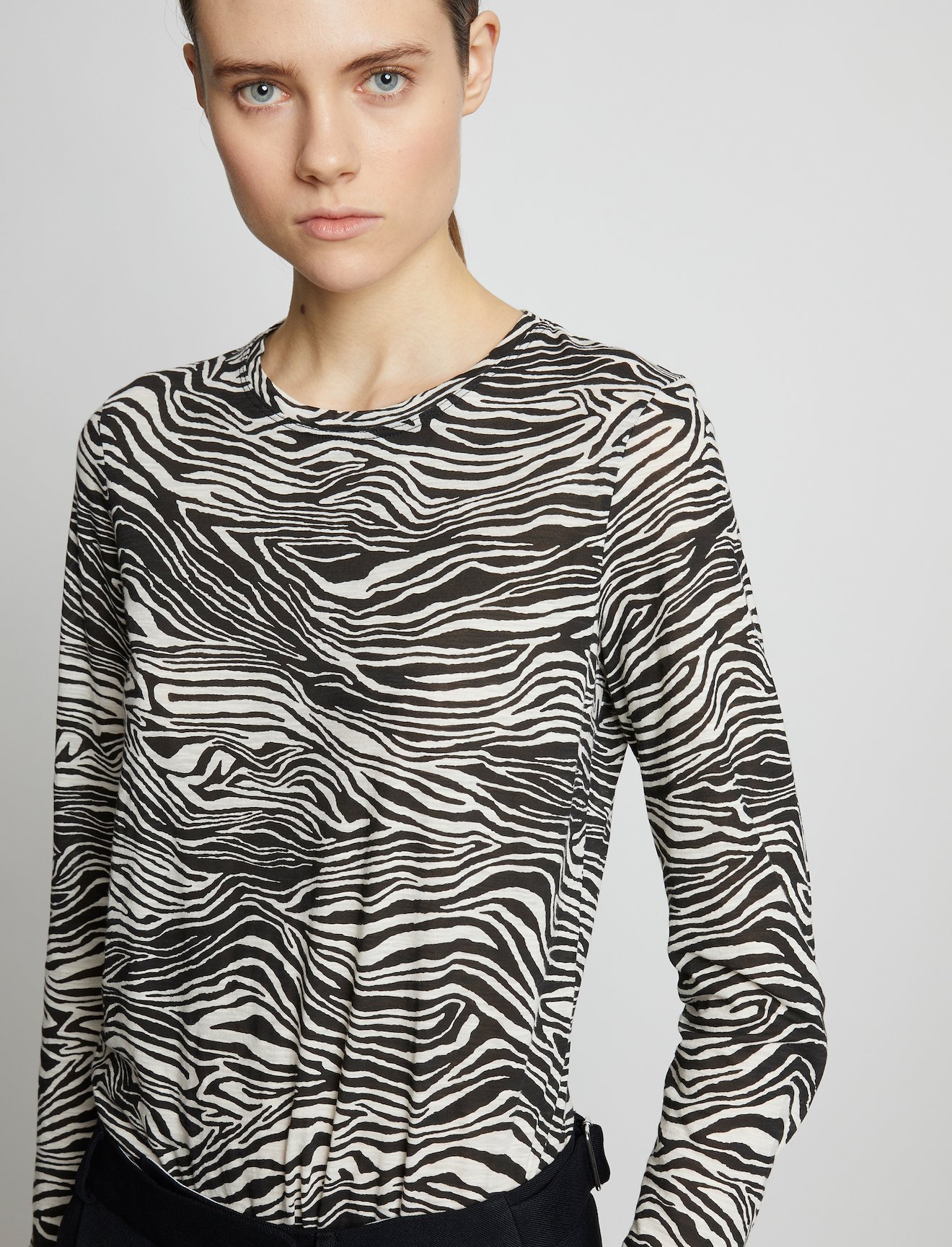 Printed Zebra Long Sleeve T-Shirt #4