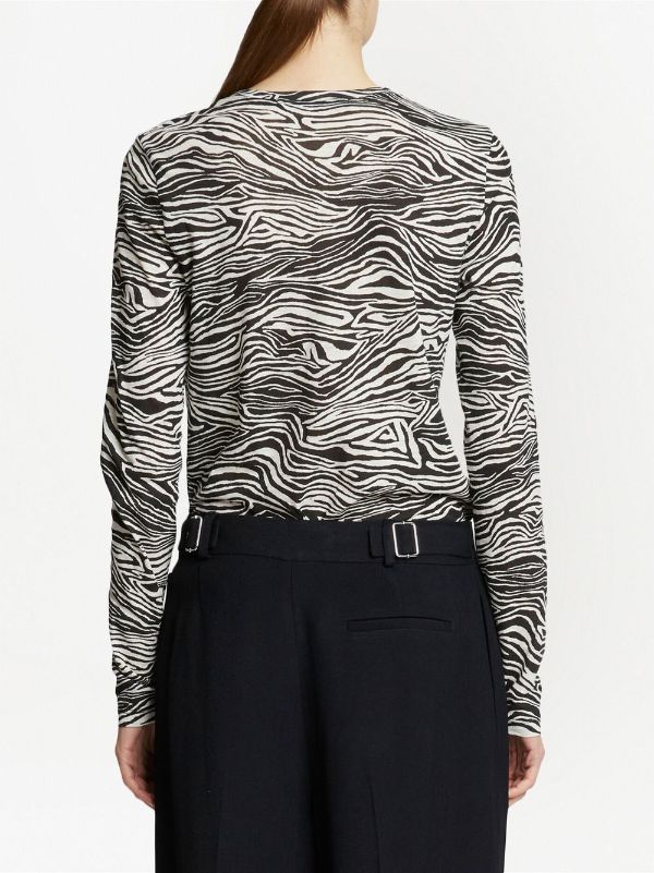 Proenza Schouler zebra print long sleeved T shirt Farfetch