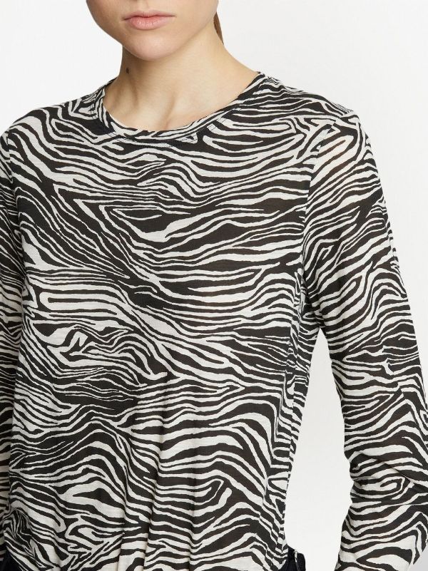 Proenza Schouler zebra print long sleeved T shirt Farfetch