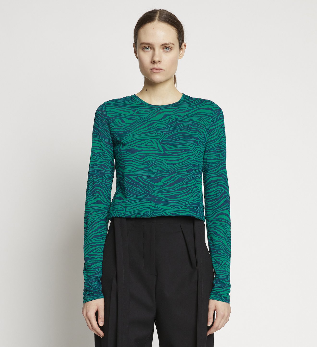 Zebra Print Long Sleeve T-Shirt