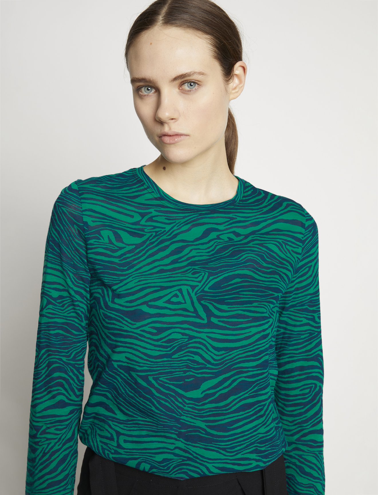 Zebra Print Long Sleeve T-Shirt #4