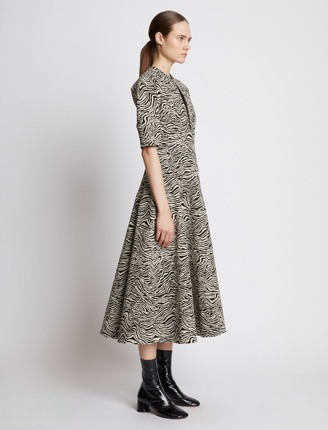 Stretch Zebra Jacquard Dress #1