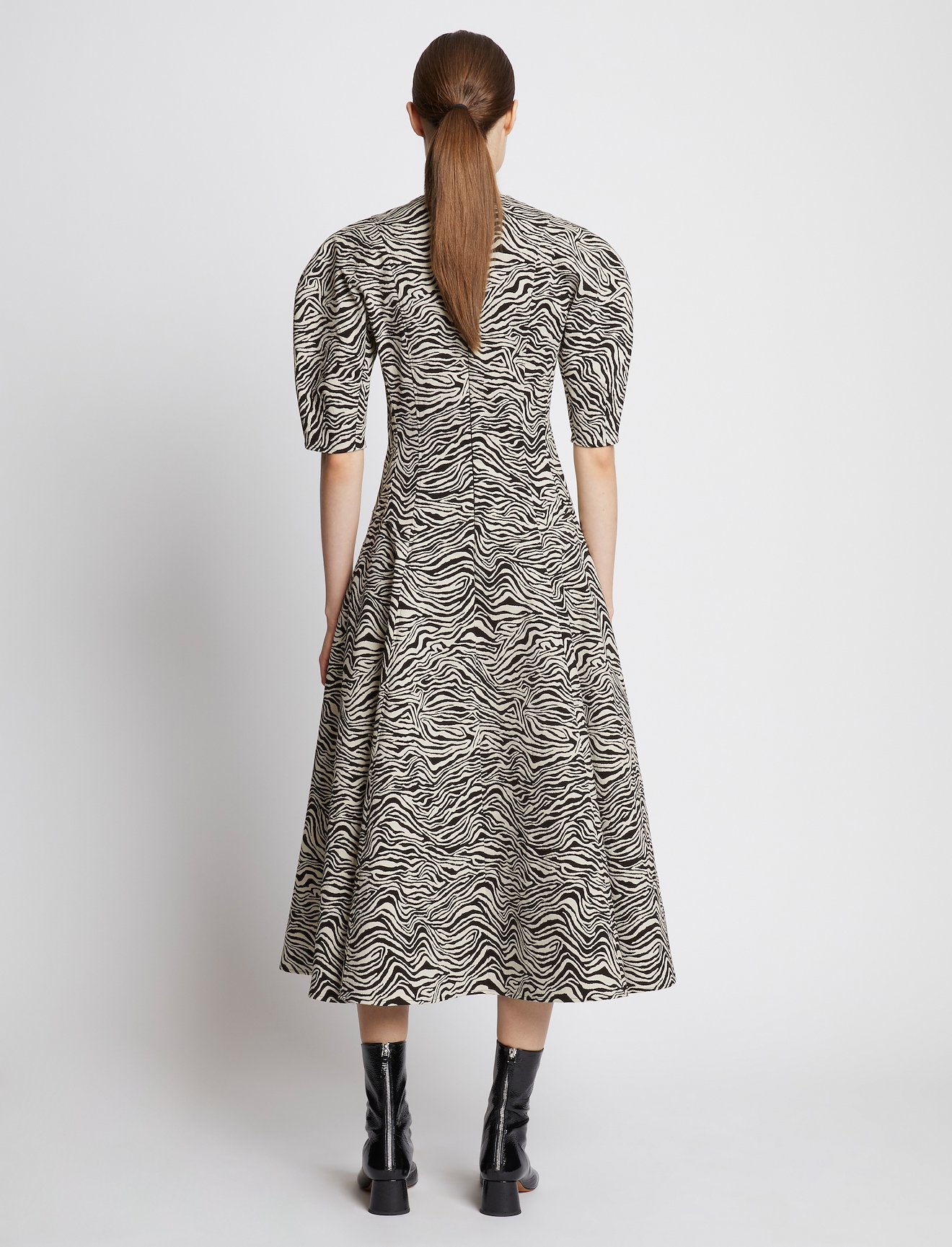 Stretch Zebra Jacquard Dress #2