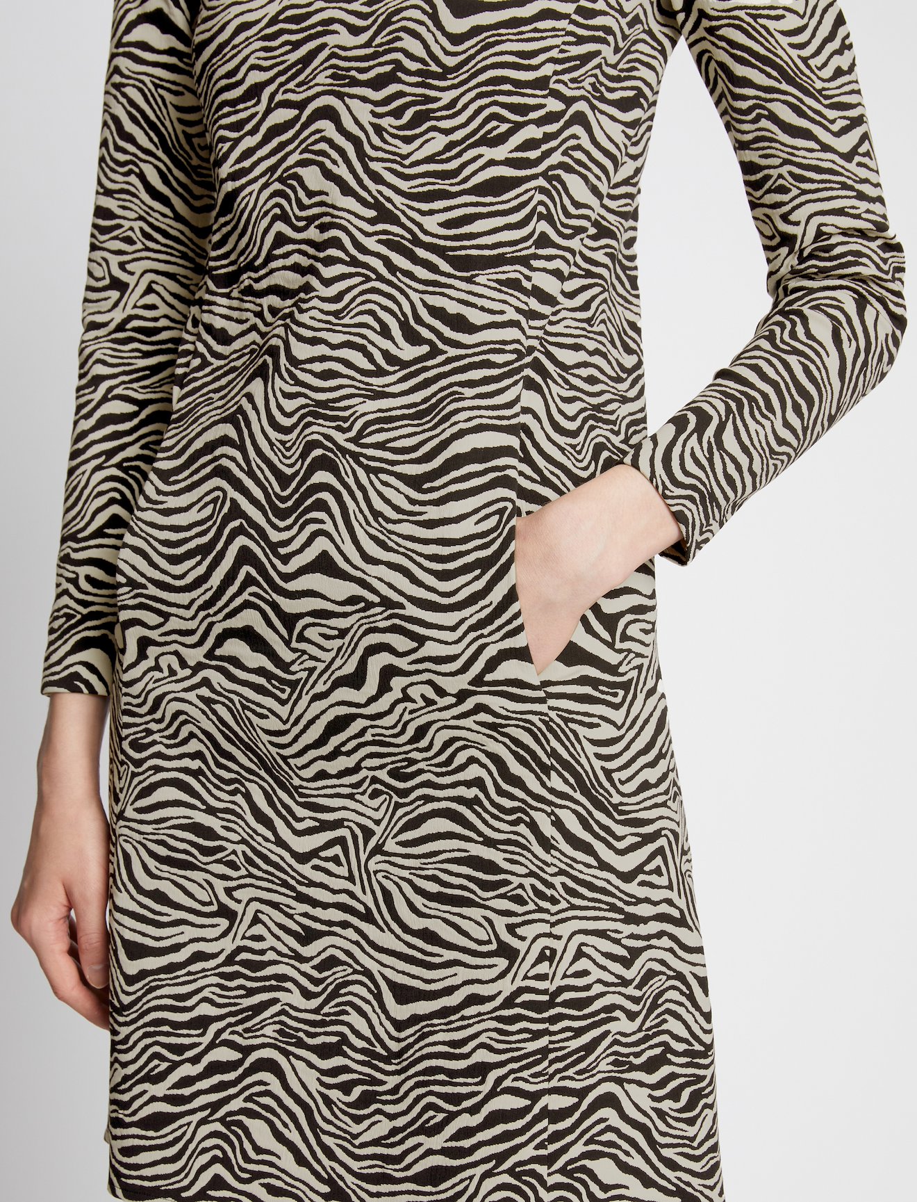 Stretch Zebra Jacquard Mini Dress #3