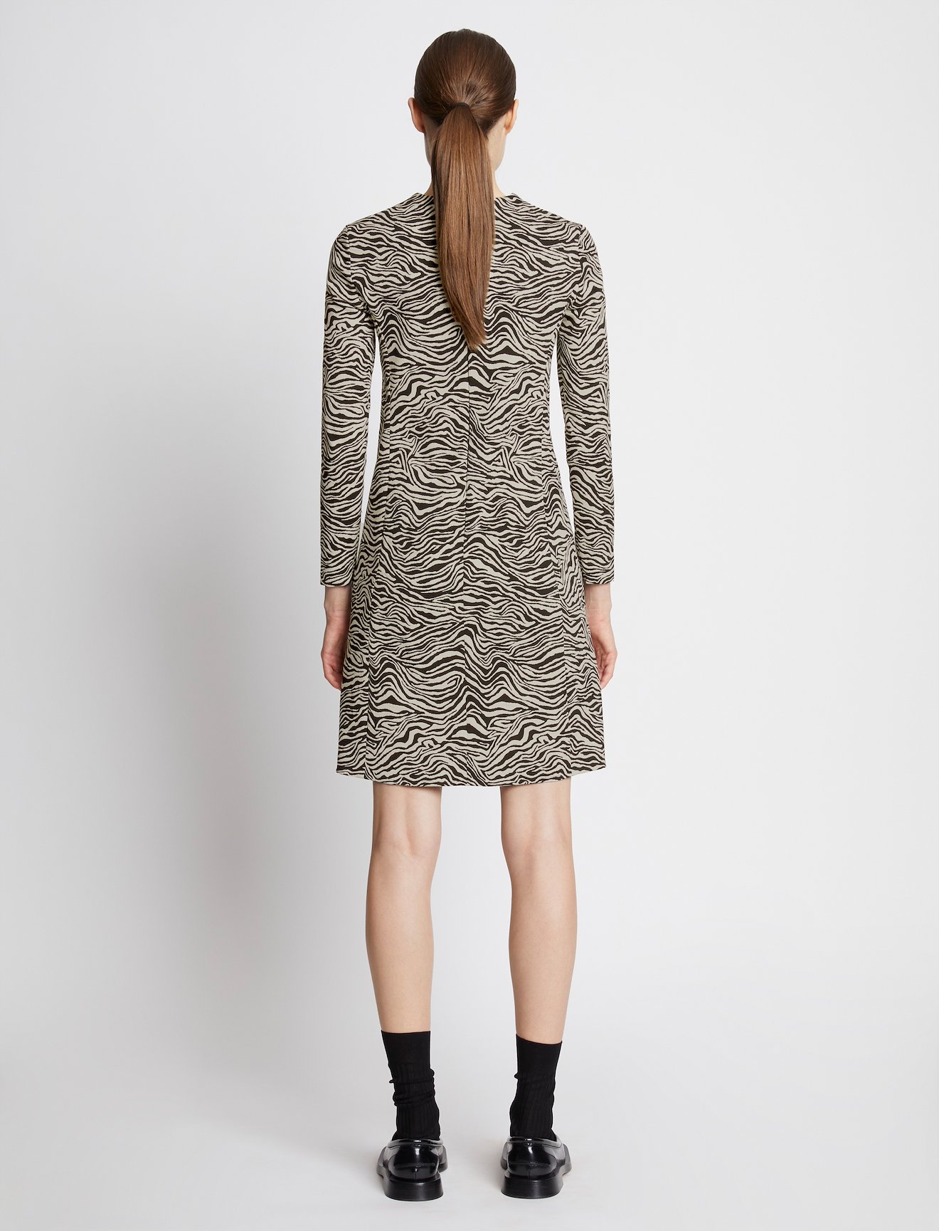 Stretch Zebra Jacquard Mini Dress #2