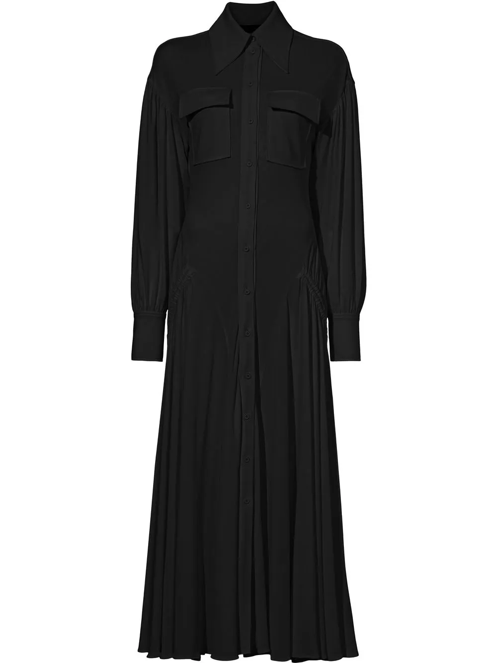 

Proenza Schouler pleated matte jersey shirtdress - Black