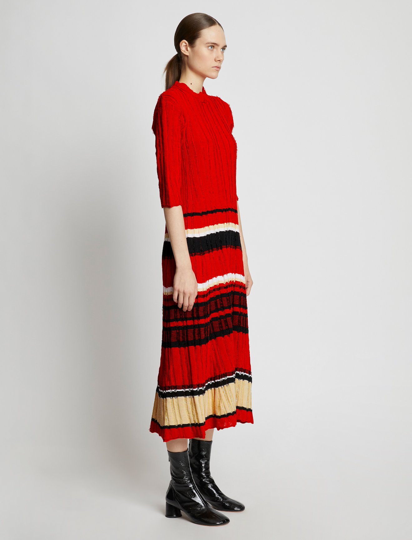 Striped Fil Coupe Knit Dress #1