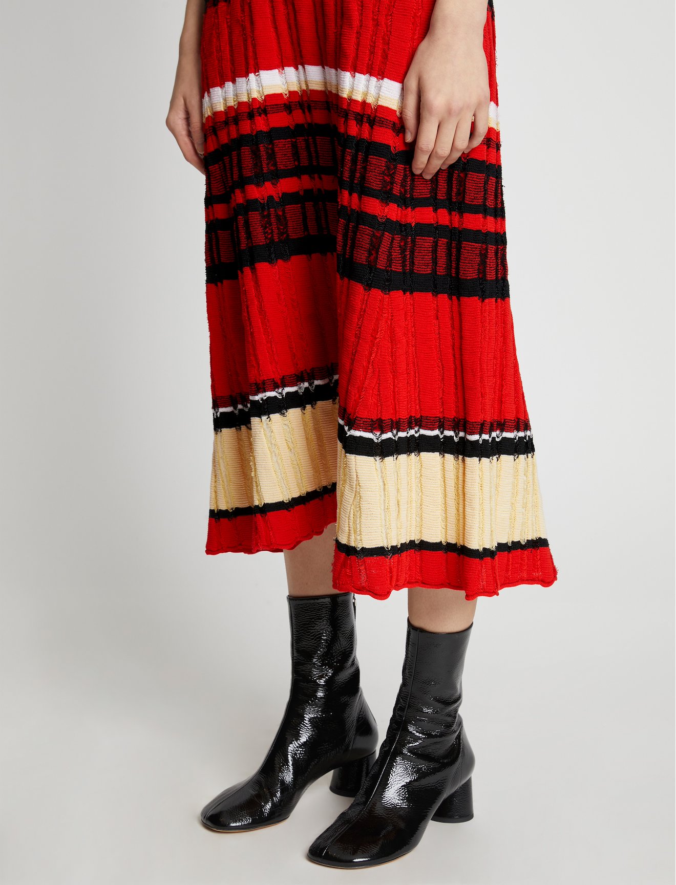 Striped Fil Coupe Knit Dress #3