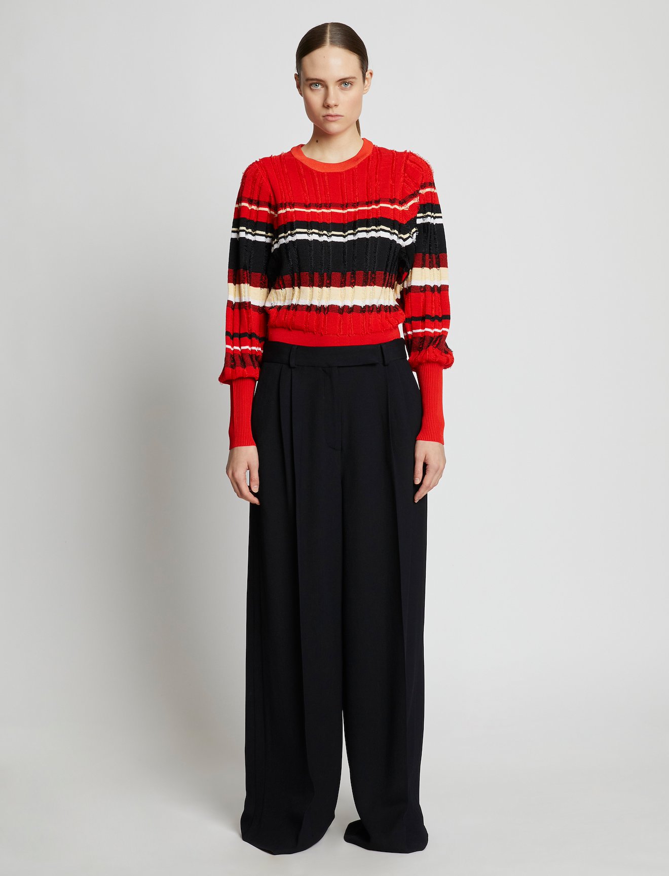 Striped Fil Coupe Sweater #1
