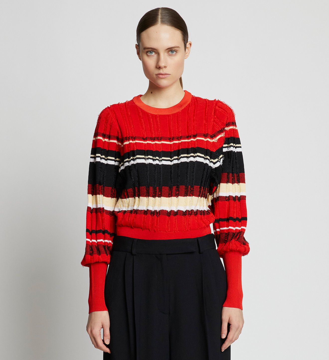 Striped Fil Coupe Sweater