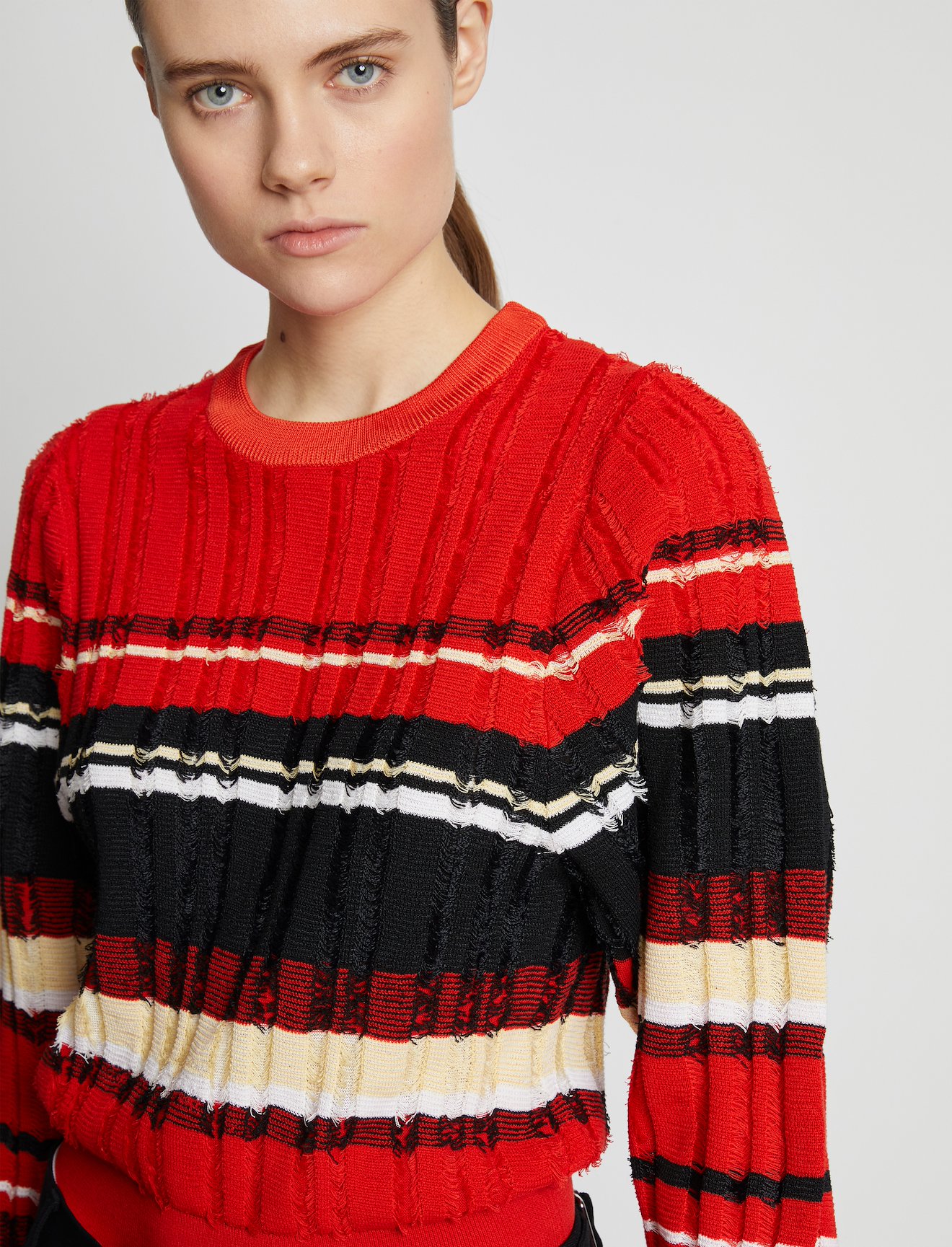 Striped Fil Coupe Sweater #4
