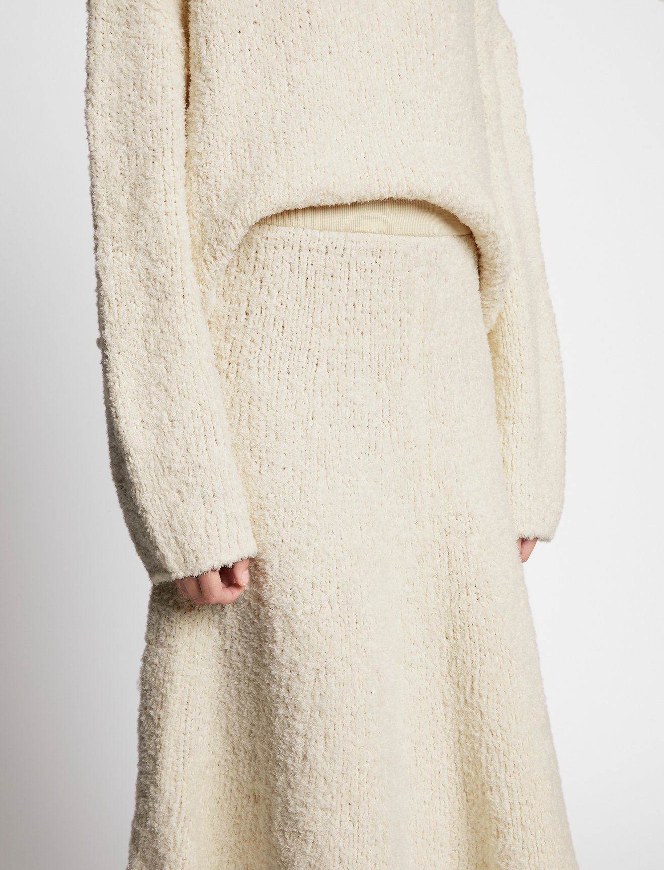 Frayed Cotton Knit Skirt #3