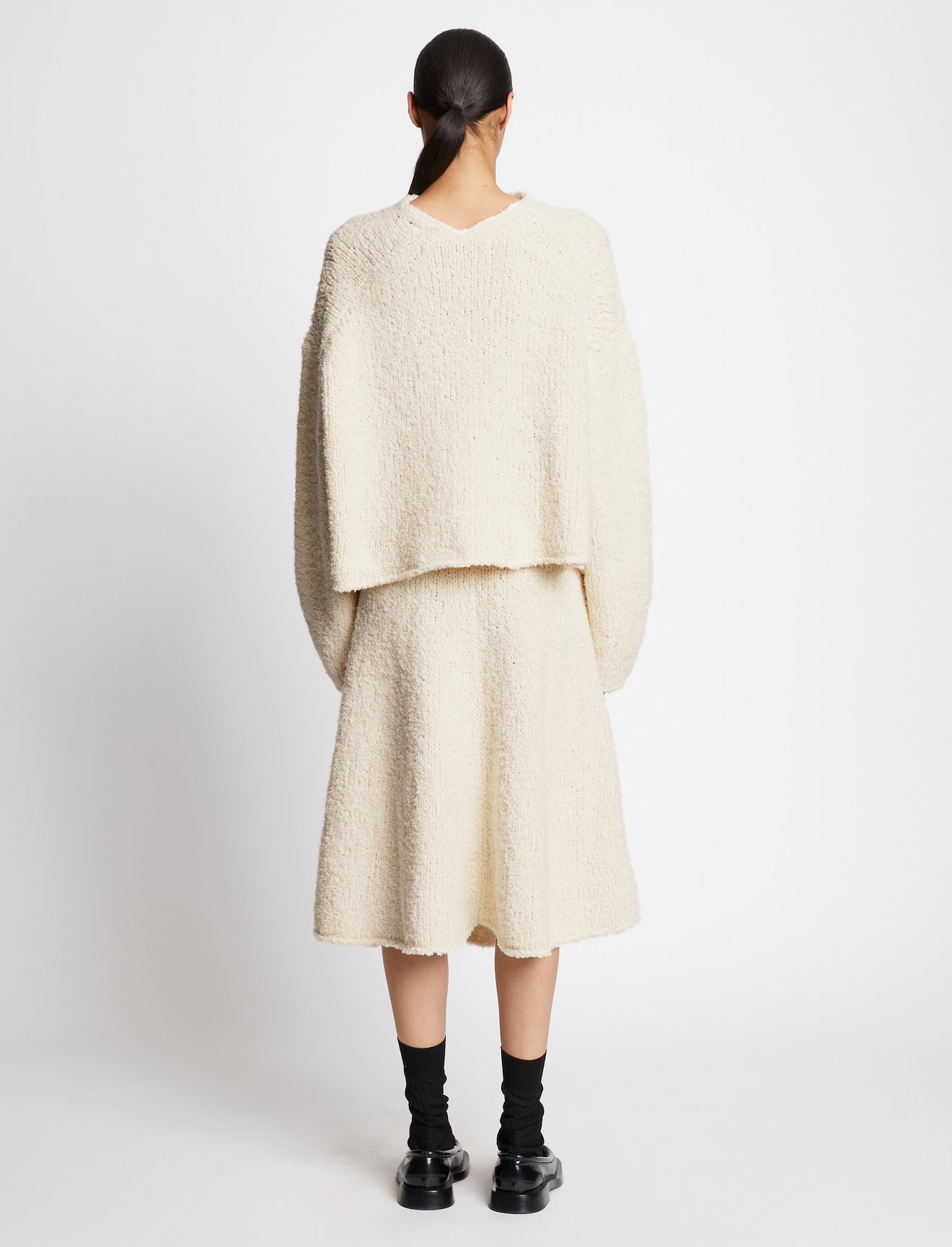Frayed Cotton Knit Skirt #2