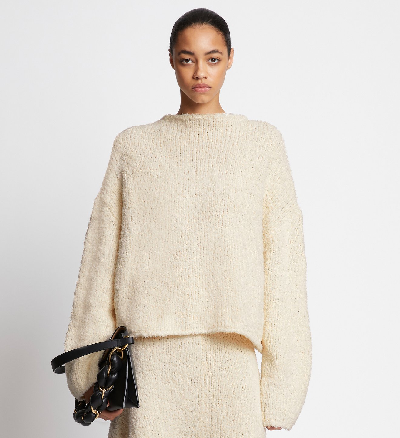 Frayed Cotton Sweater