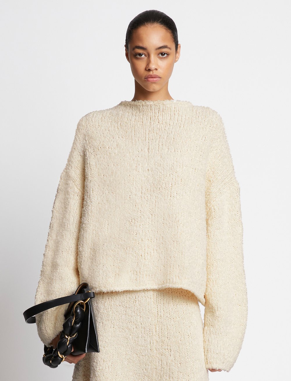 Frayed Cotton Sweater