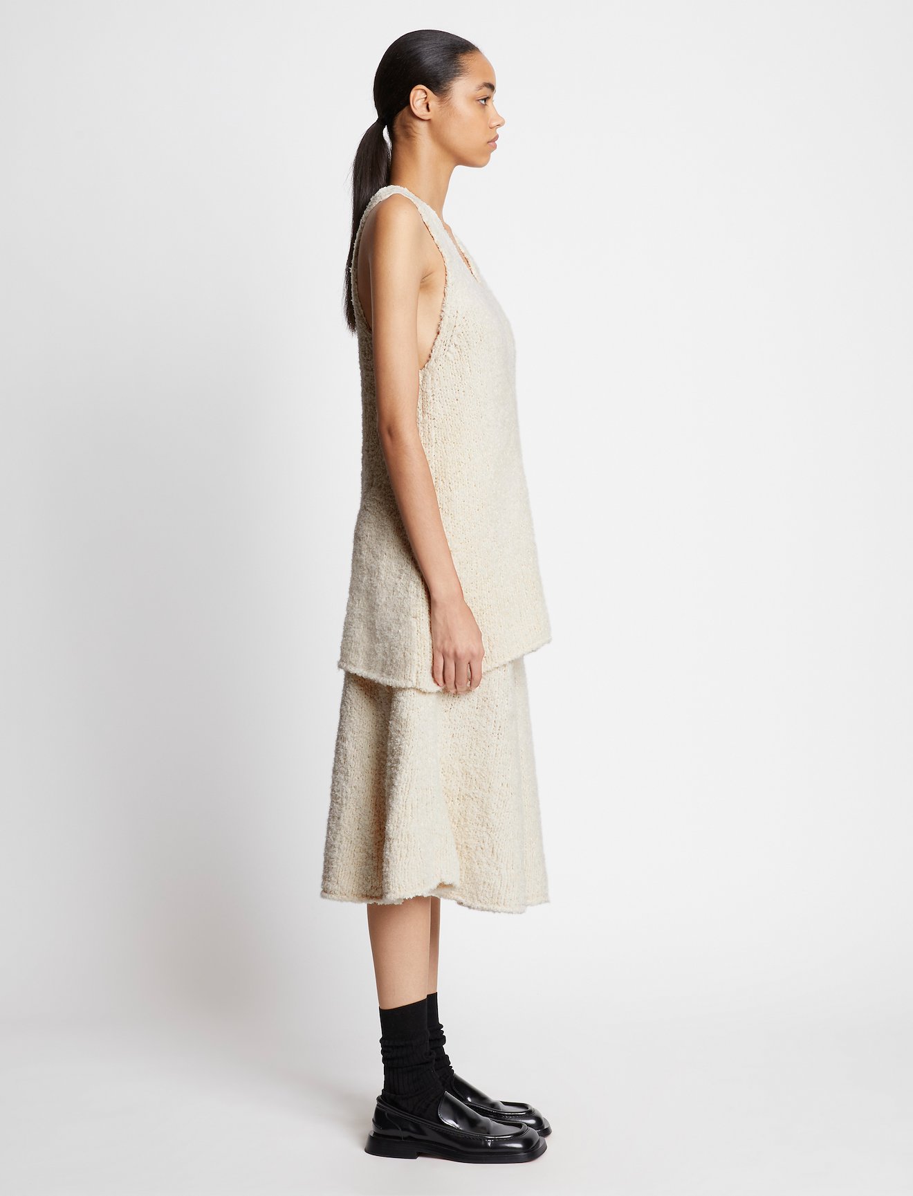 Frayed Cotton Knit Tank #2