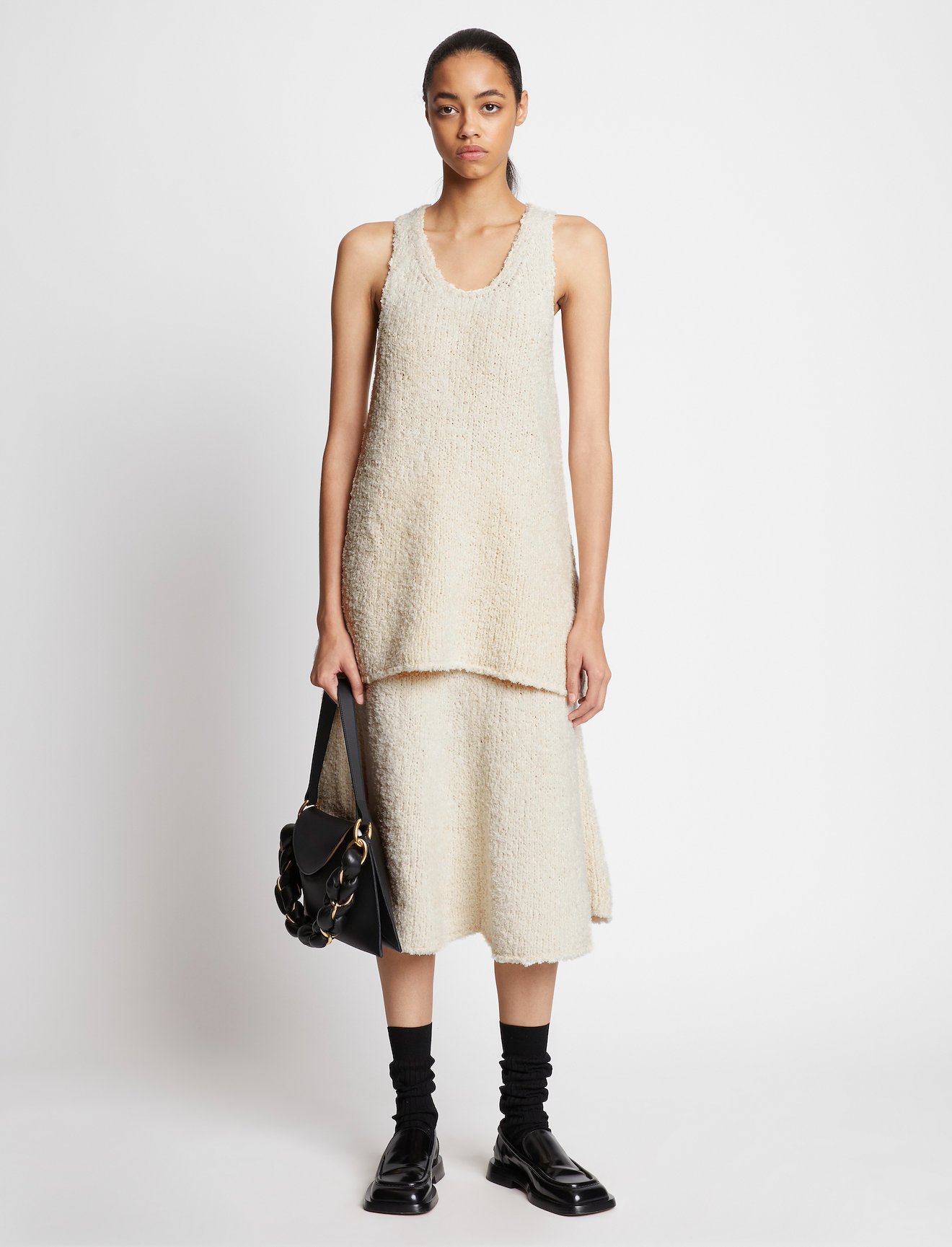 Frayed Cotton Knit Tank #1