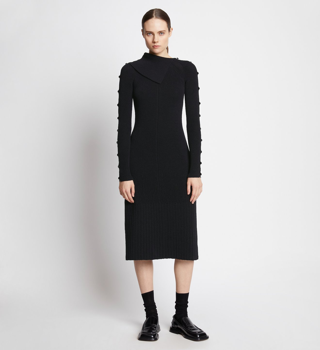 Cotton Rib Knit Dress