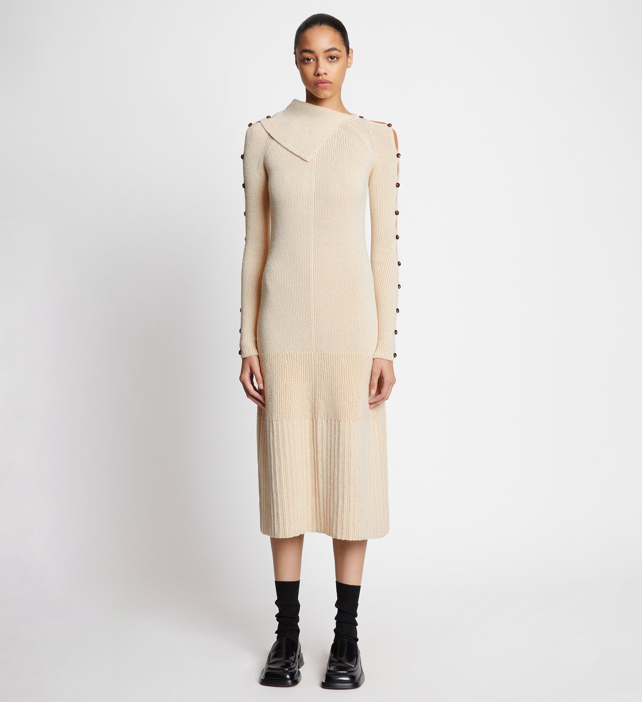 Cotton Rib Knit Dress