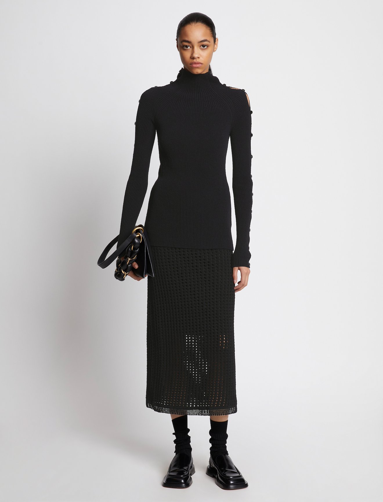 Cotton Rib Turtleneck Sweater #1