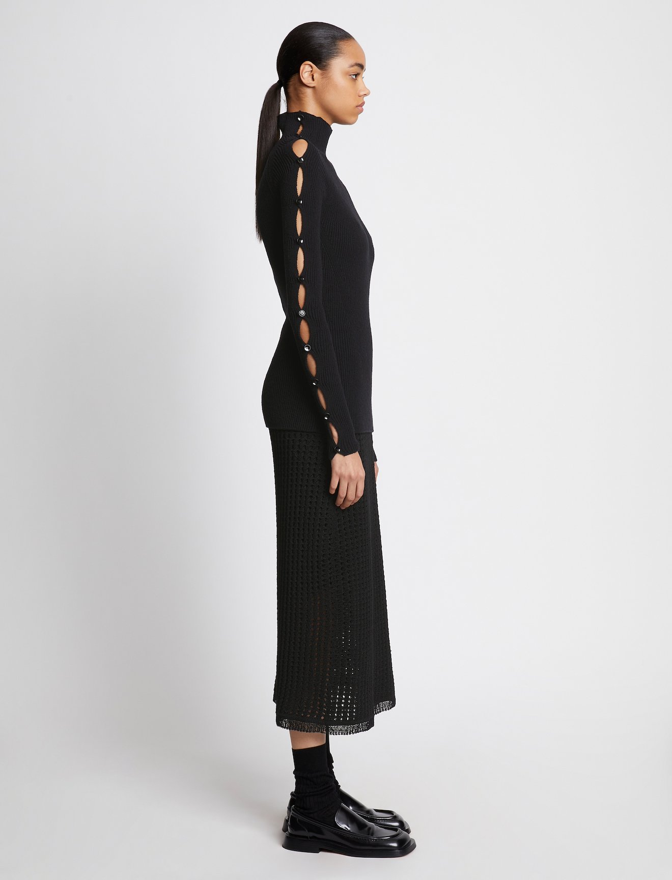 Cotton Rib Turtleneck Sweater #2
