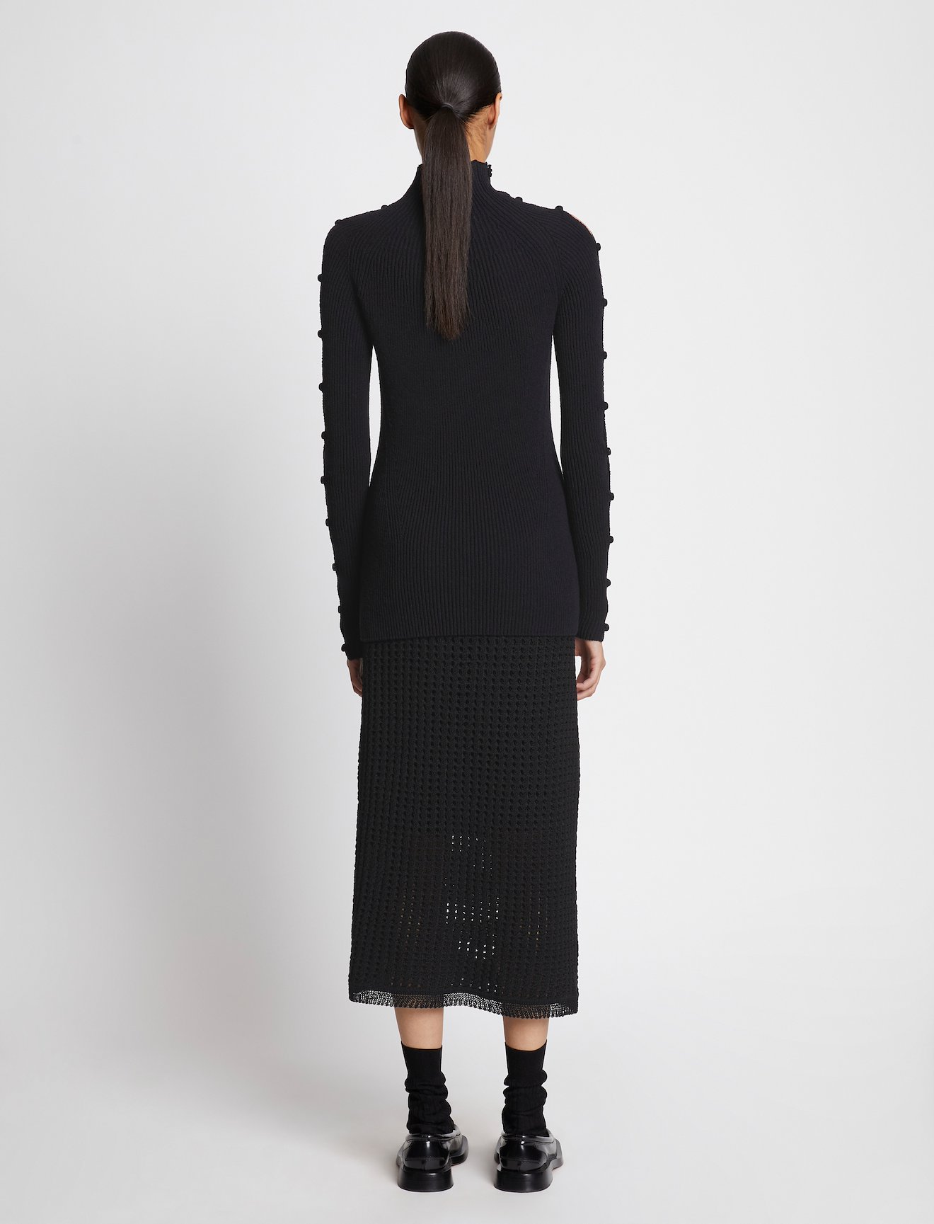 Cotton Rib Turtleneck Sweater #3