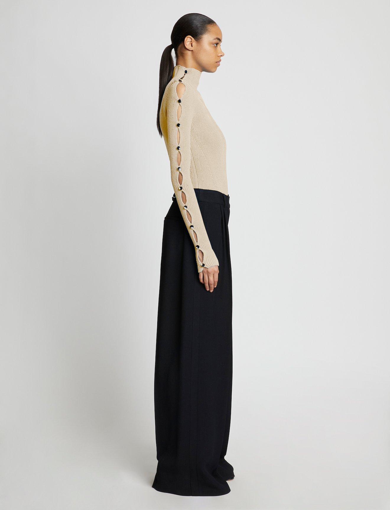Cotton Rib Turtleneck Sweater #2