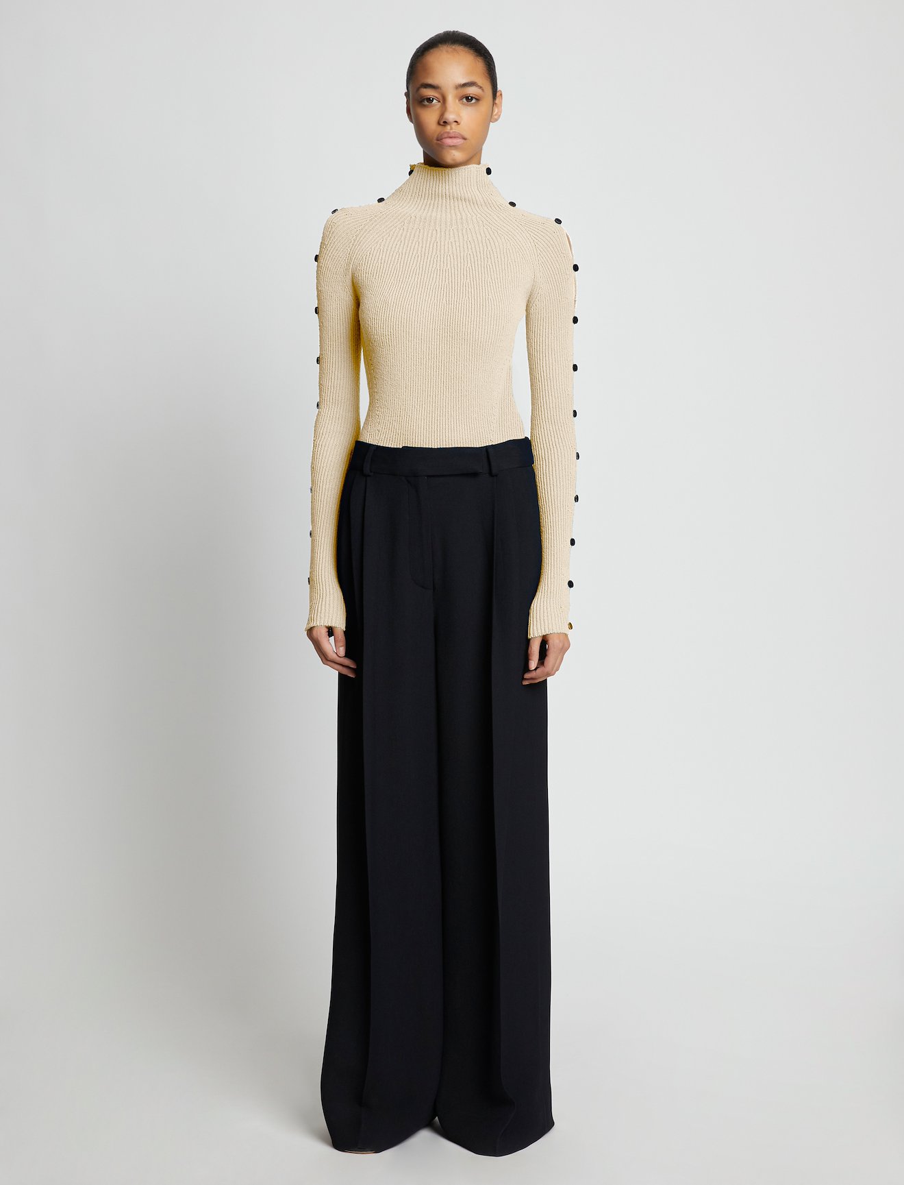 Cotton Rib Turtleneck Sweater #1