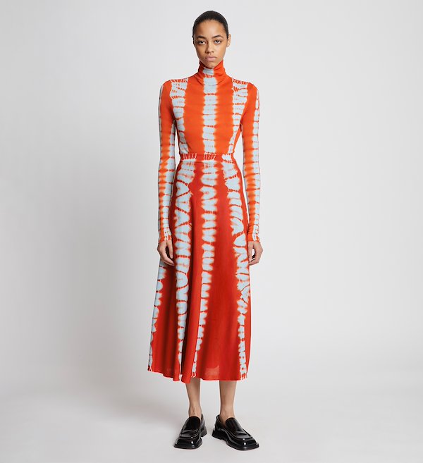 Tie Dye Knit Skirt in orange | Proenza Schouler