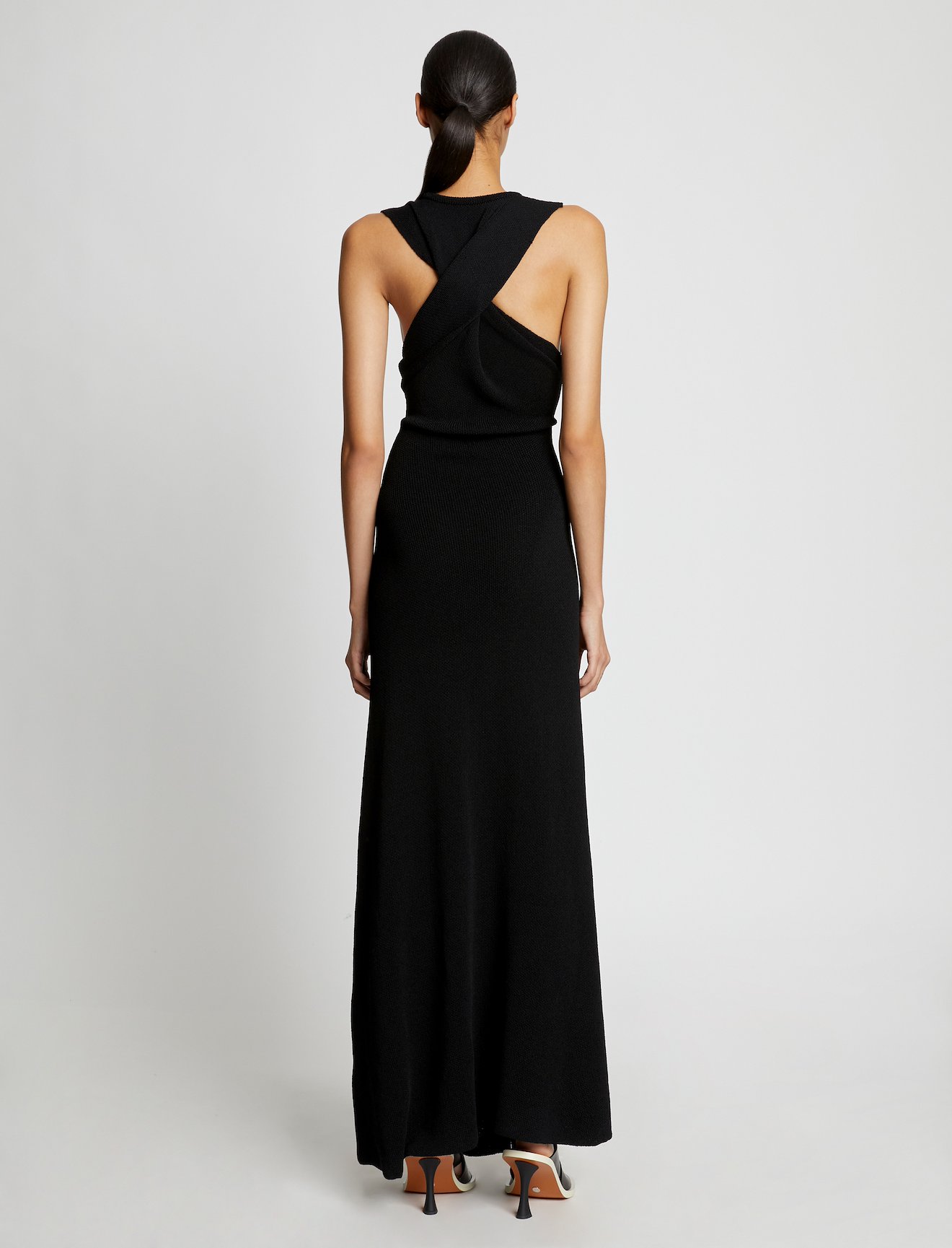 Twist Back Viscose Crepe Knit Dress #2