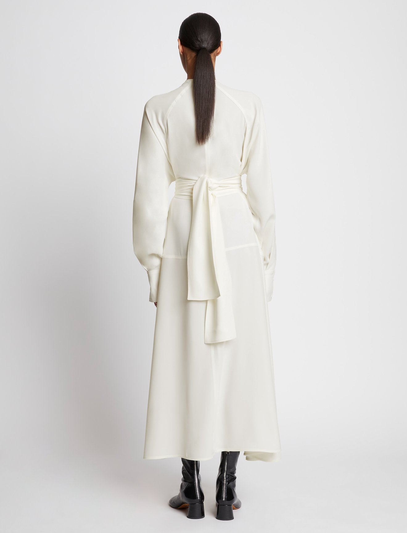 Lightweight Crepe Belted Dress #3