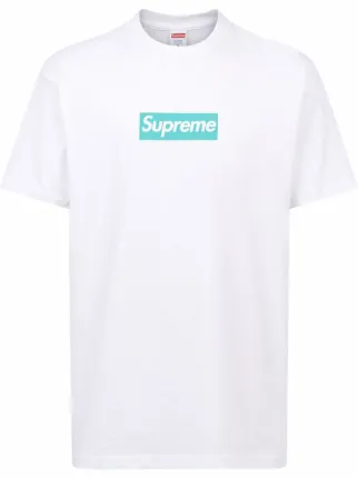 Supreme Printed Small Box Logo T-shirt in Blue for Men