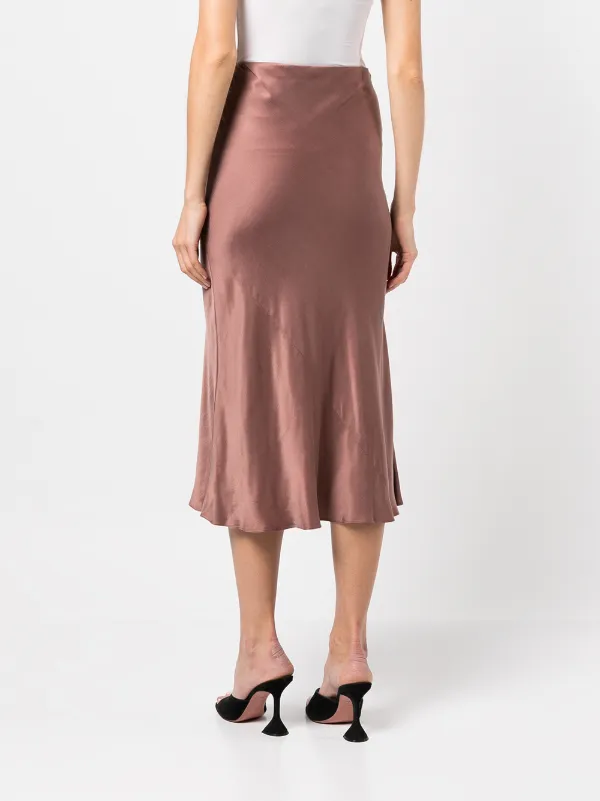 Satin midi hotsell skirt bias cut