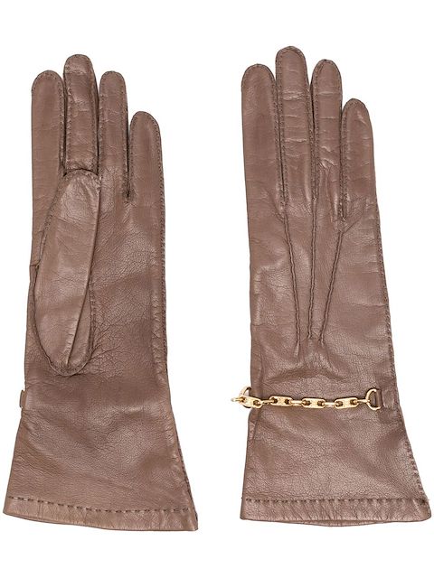 Céline Pre-Owned 1970s pre-owned chain-link detail gloves
