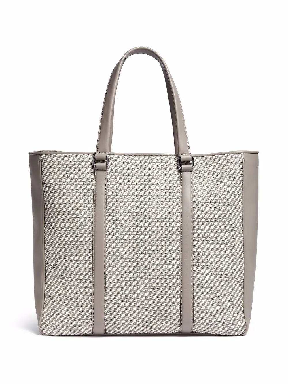 

Zegna tote entretejida con diseño de dos tonos - Gris