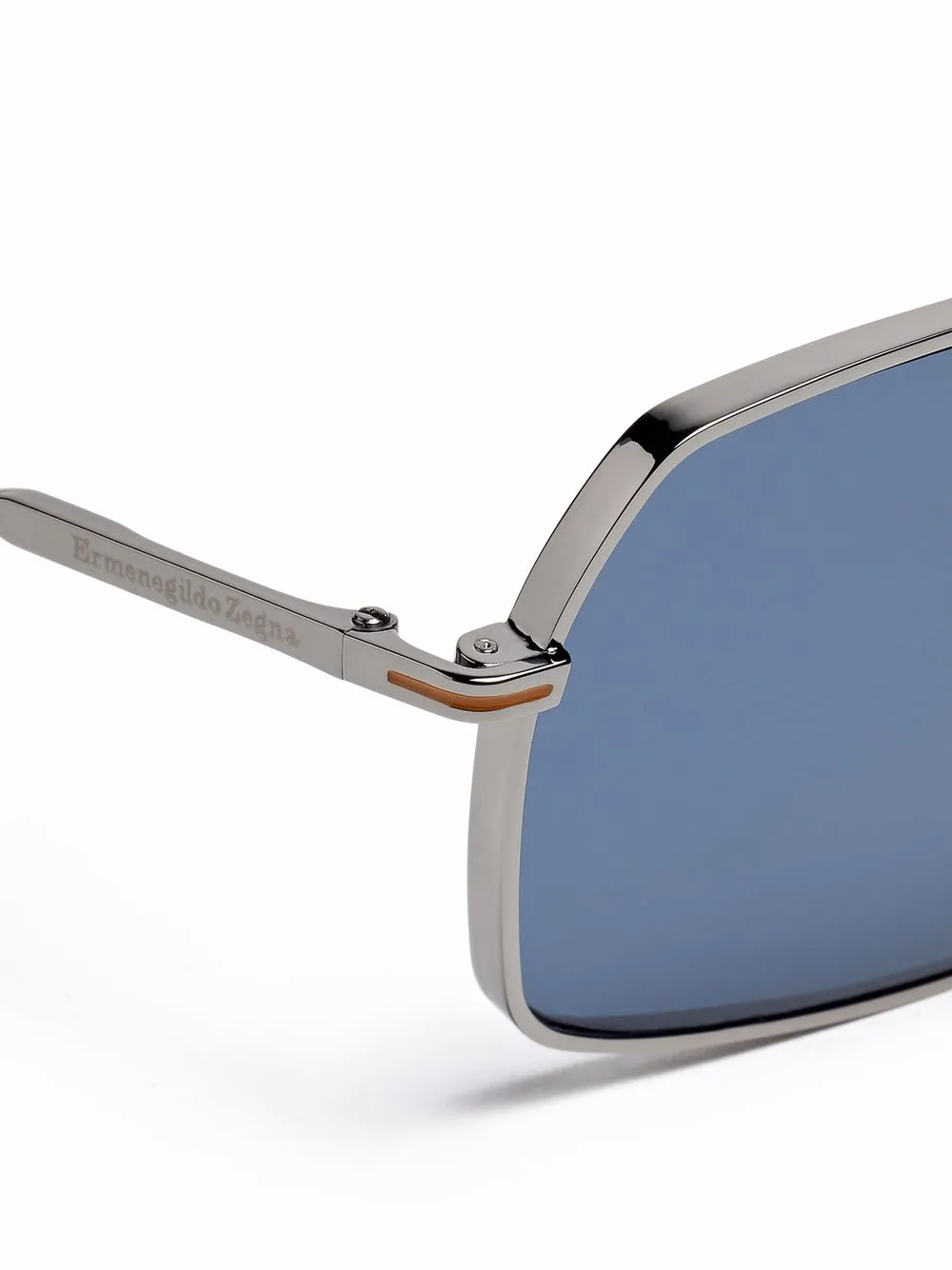 Zegna Zonnebril met vierkant montuur Blauw