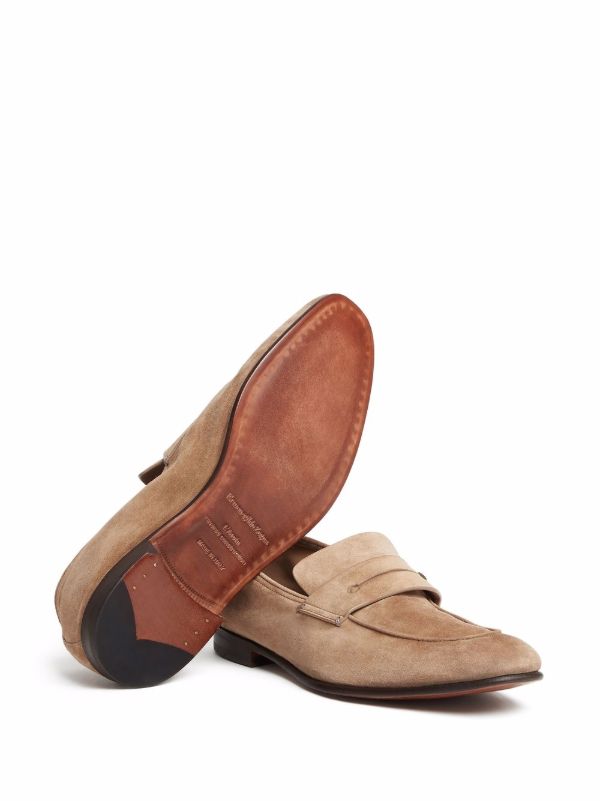 zegna suede loafers