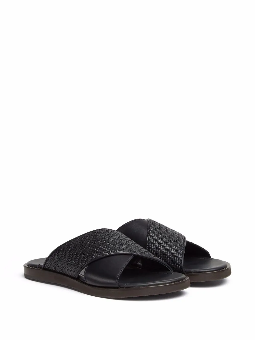 Ermenegildo Zegna crossover-straps Leather Sandals - Farfetch
