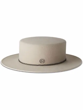 Maison Michel Kiki Felt Canotier Hat 