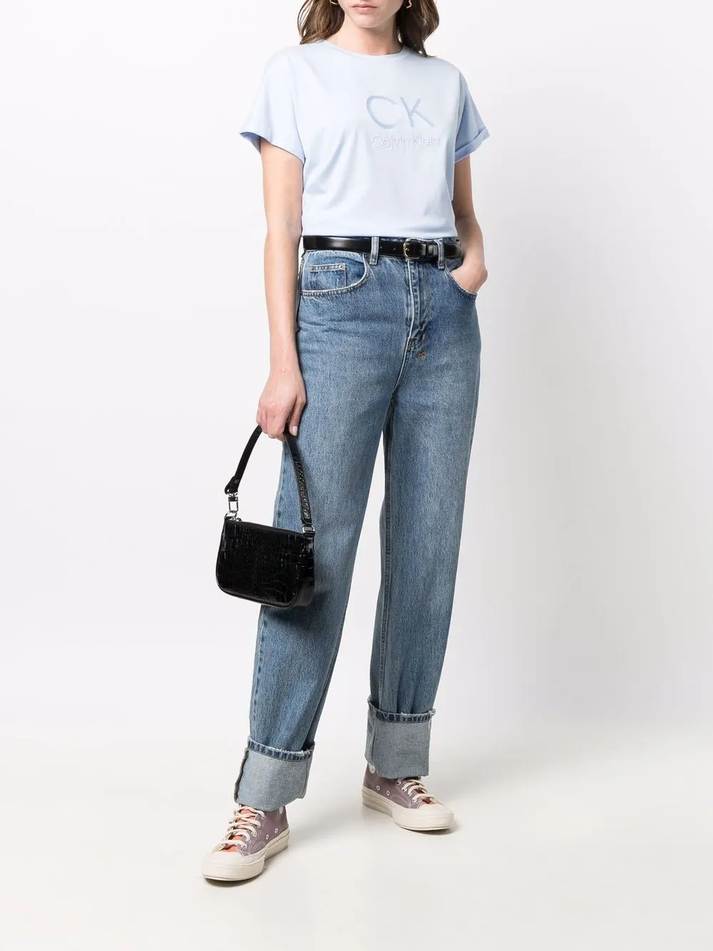 Calvin Klein T-shirt met logoprint - Blauw