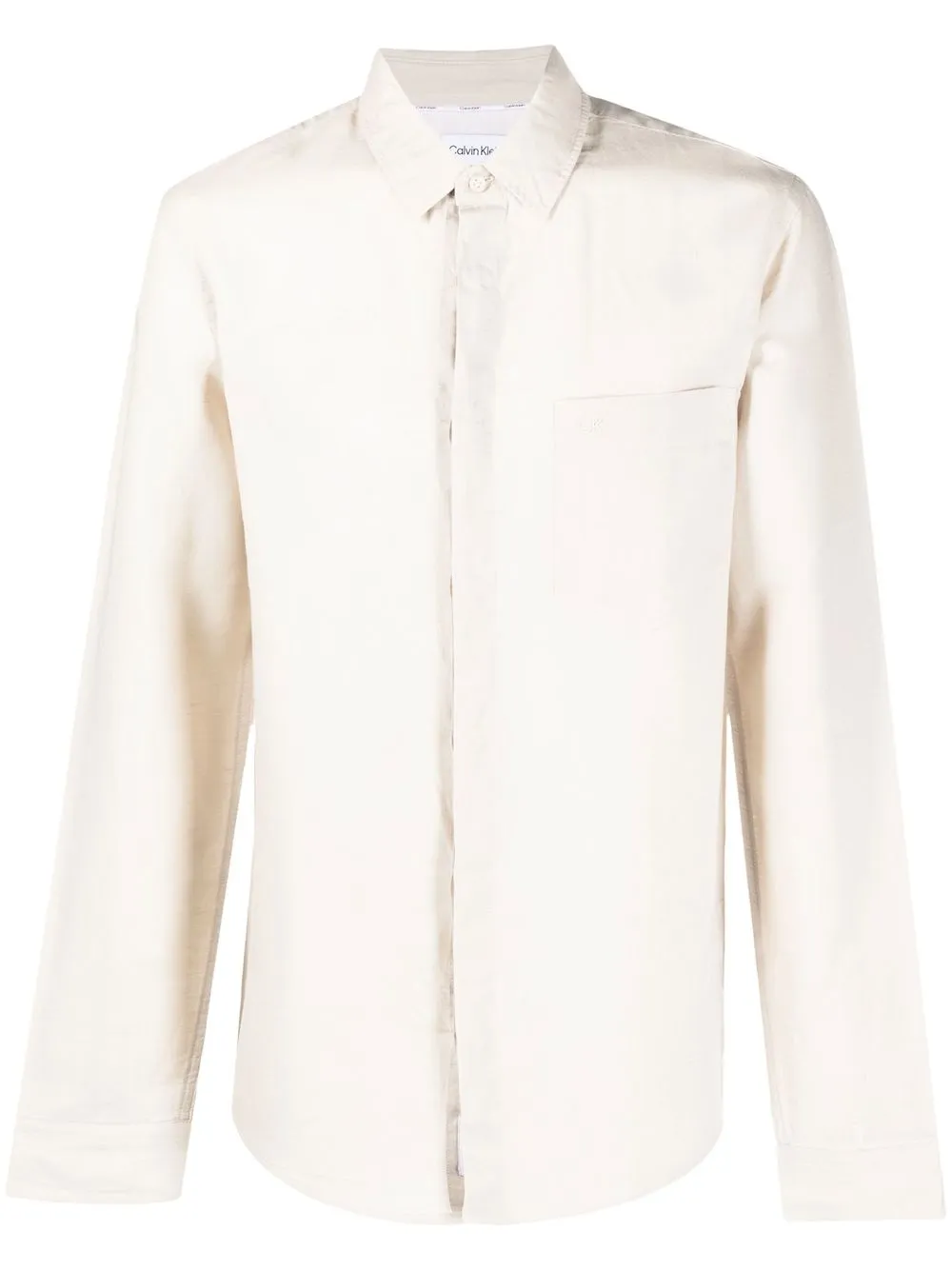 Calvin Klein long-sleeve pocket shirt – Neutrals