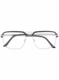 Cazal rectangle frame titanium glasses - Silver