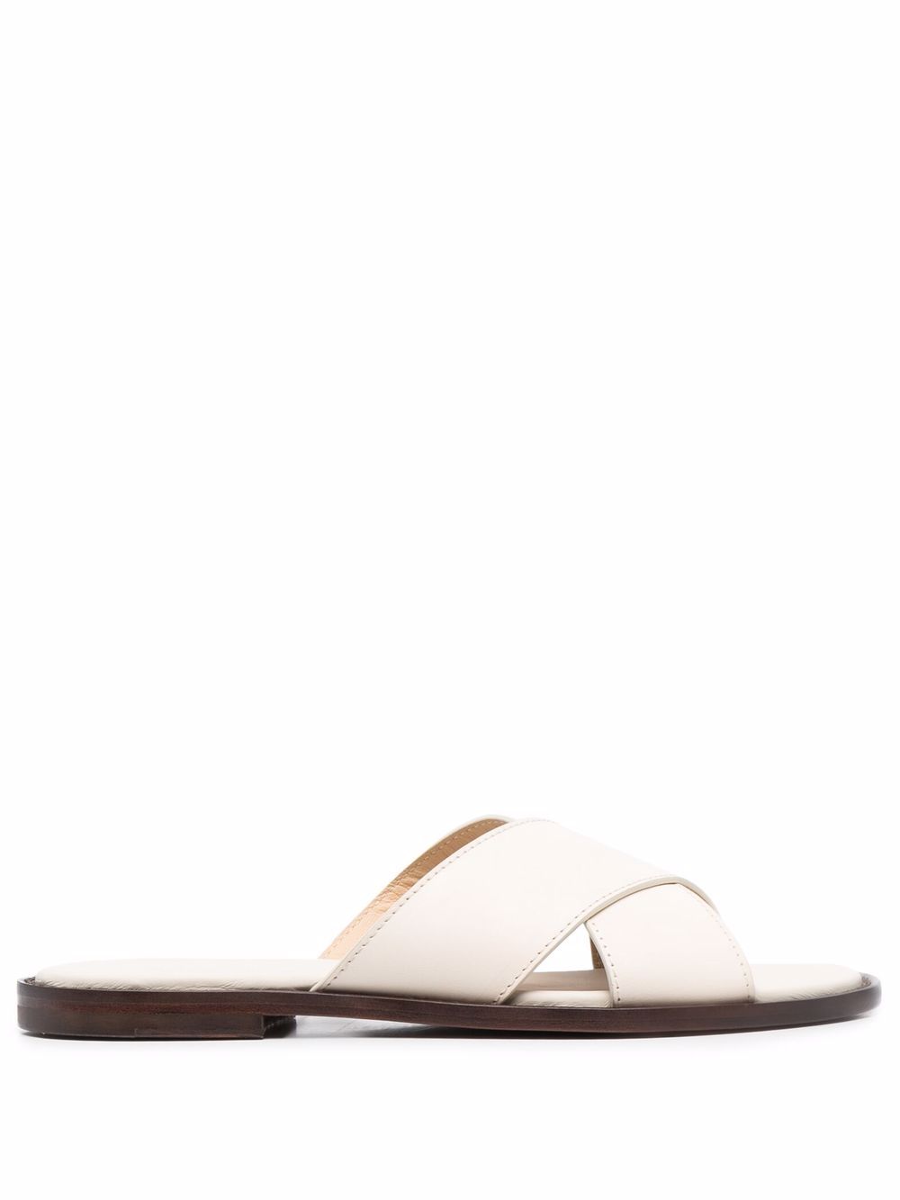 

Doucal's cross-strap leather sandals - Neutrals