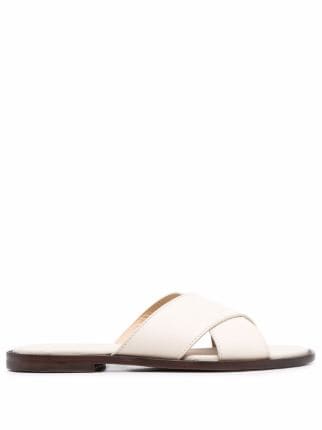 Doucal's cross-strap Leather Sandals - Farfetch