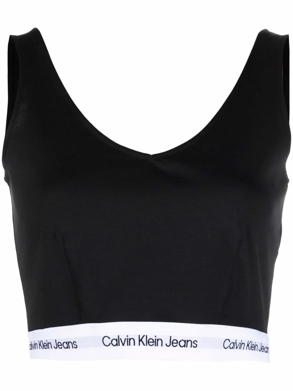 

Calvin Klein Jeans cropped logo-underband vest - Black