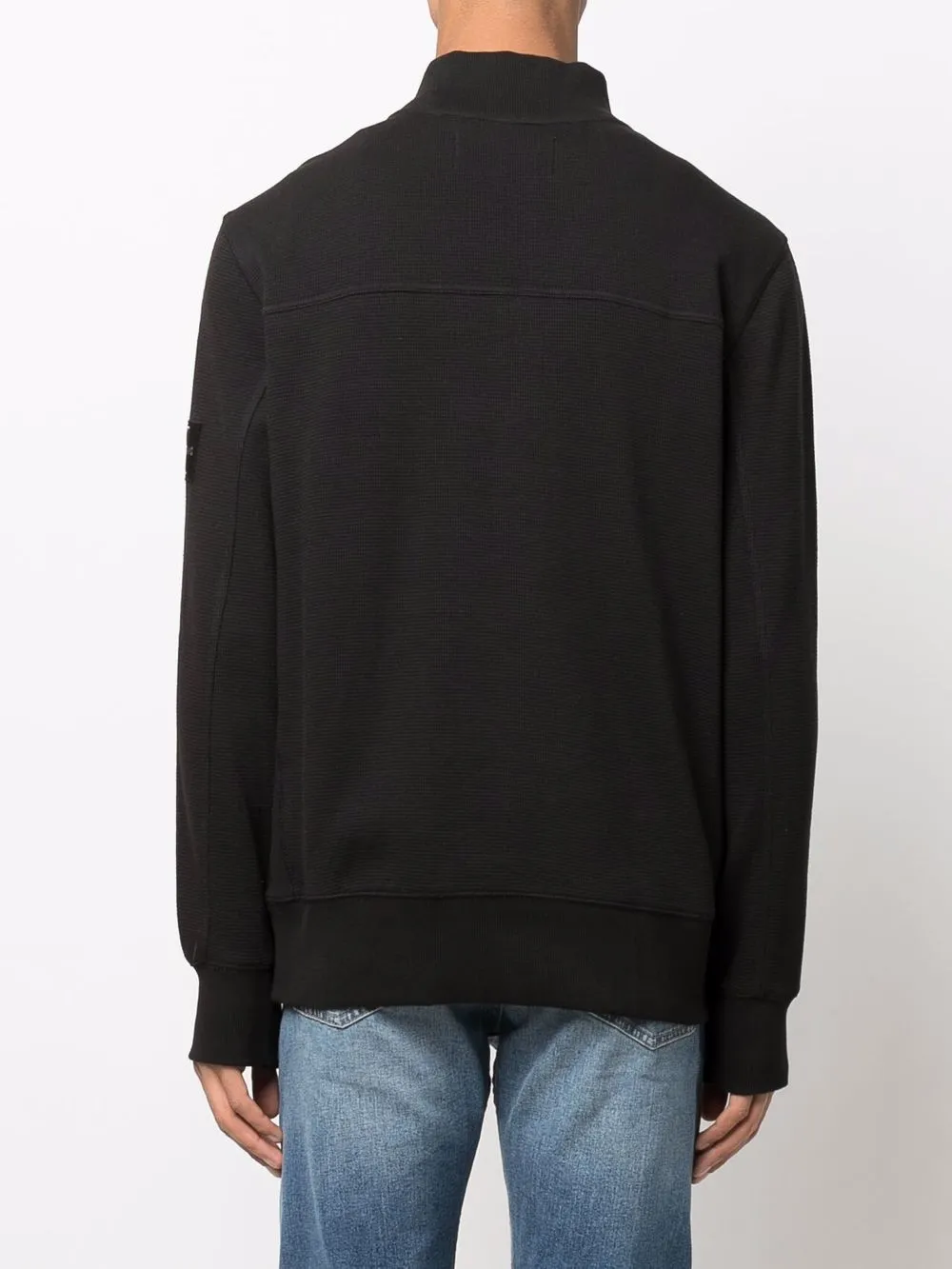 Calvin Klein Jeans quarter-zip logo-patch Jumper - Farfetch 