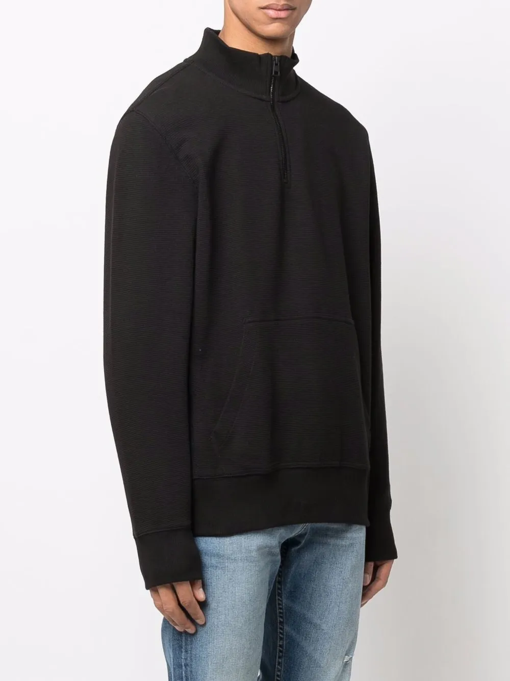 Calvin Klein Jeans quarter-zip logo-patch Jumper - Farfetch 