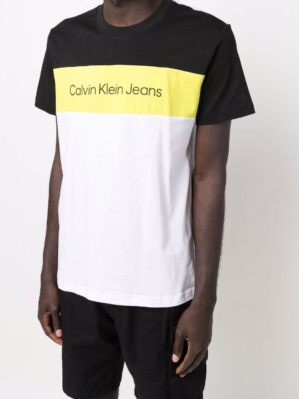 calvin klein colour block t shirt