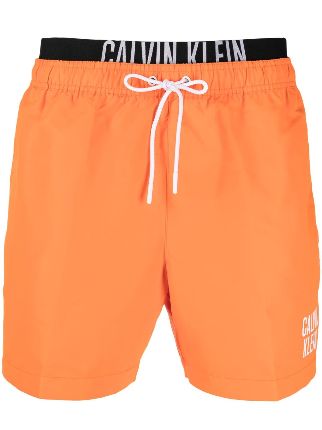 Orange calvin cheap klein shorts