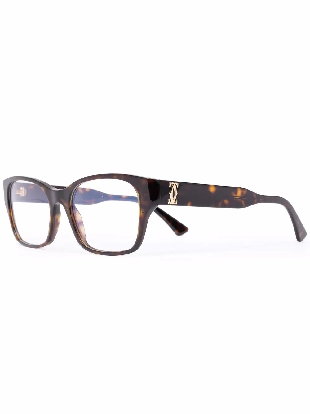 фото Cartier eyewear очки в квадратной оправе черепаховой расцветки